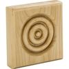 Hardware Resources 4" Wx1"Dx4"H Hard Maple Beveled Edge Rosette ROS4MP